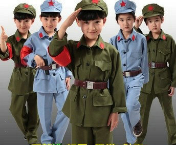 厂家直销 加工订做 舞台演出 六一表演 红军 新四军 儿童演出军装