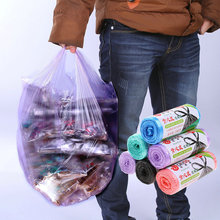 túi rác hộ gia đình dày lớn màu đen rắn bếp dùng một lần vest tắt điểm túi gói di động Túi đựng rác