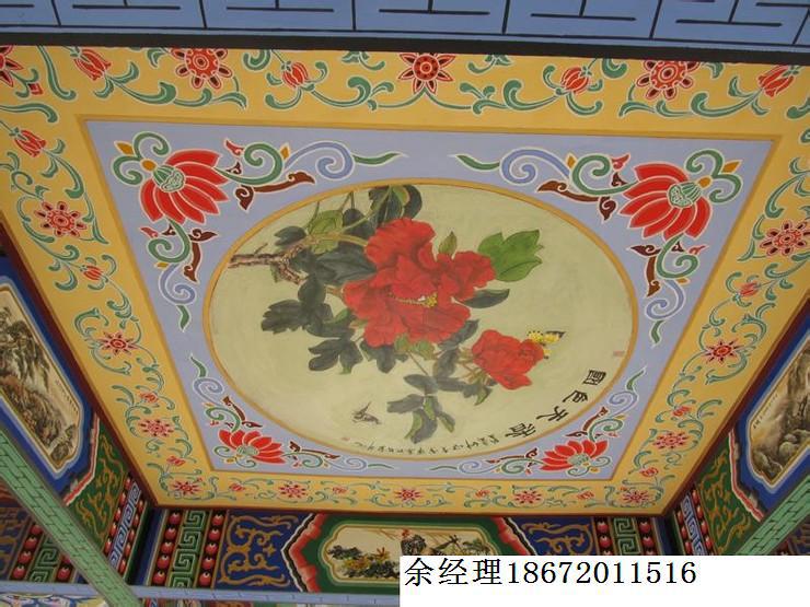 古建筑彩绘 彩绘设计公司 彩绘彩画图案 古建门楼彩绘效果图