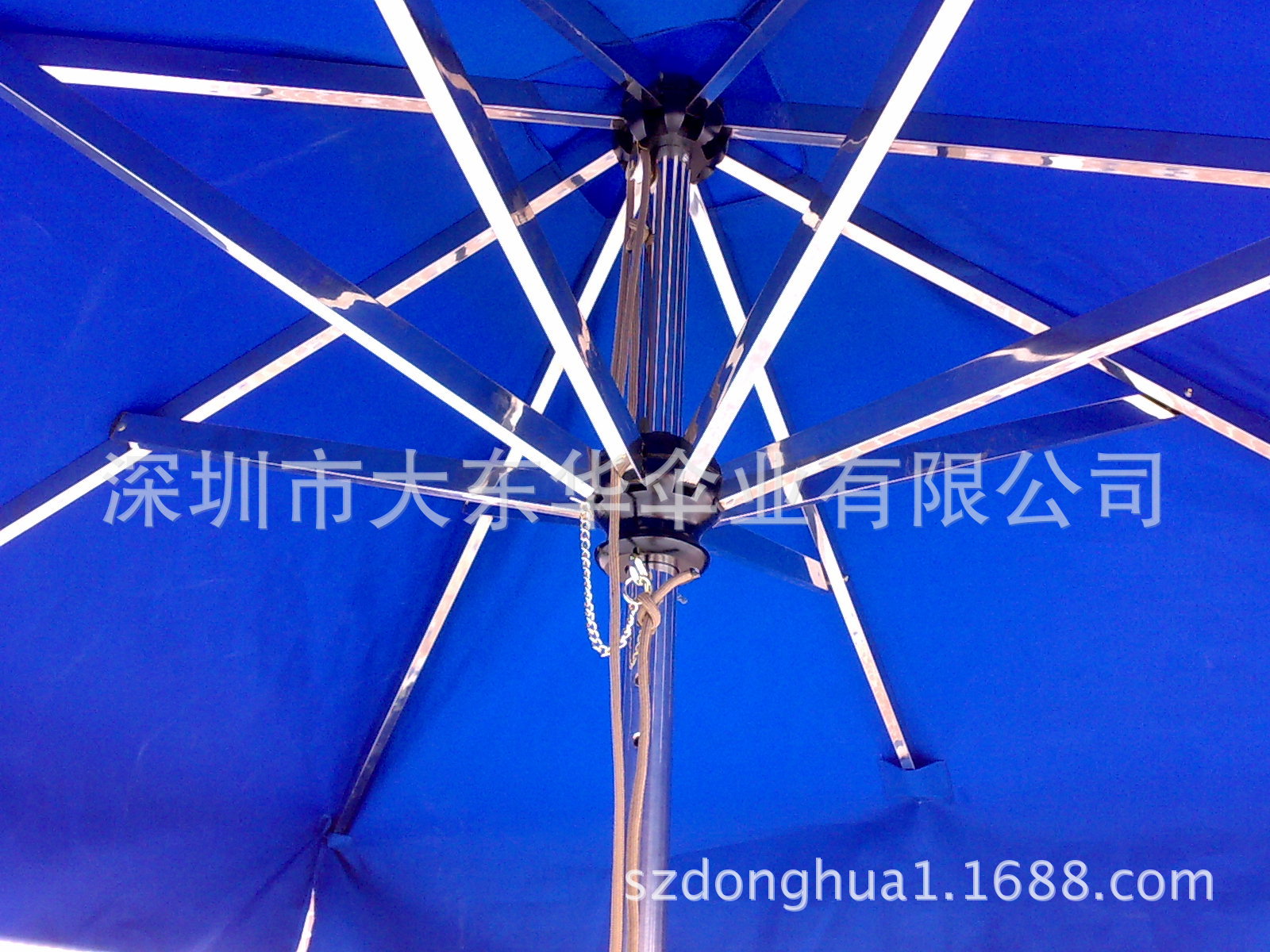 (高档休闲场所用伞)2M*2M方形不锈钢户外大伞