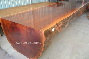 现货 整体天然脚大板桌 非洲菠萝格大板 原木实木大班台书画桌418