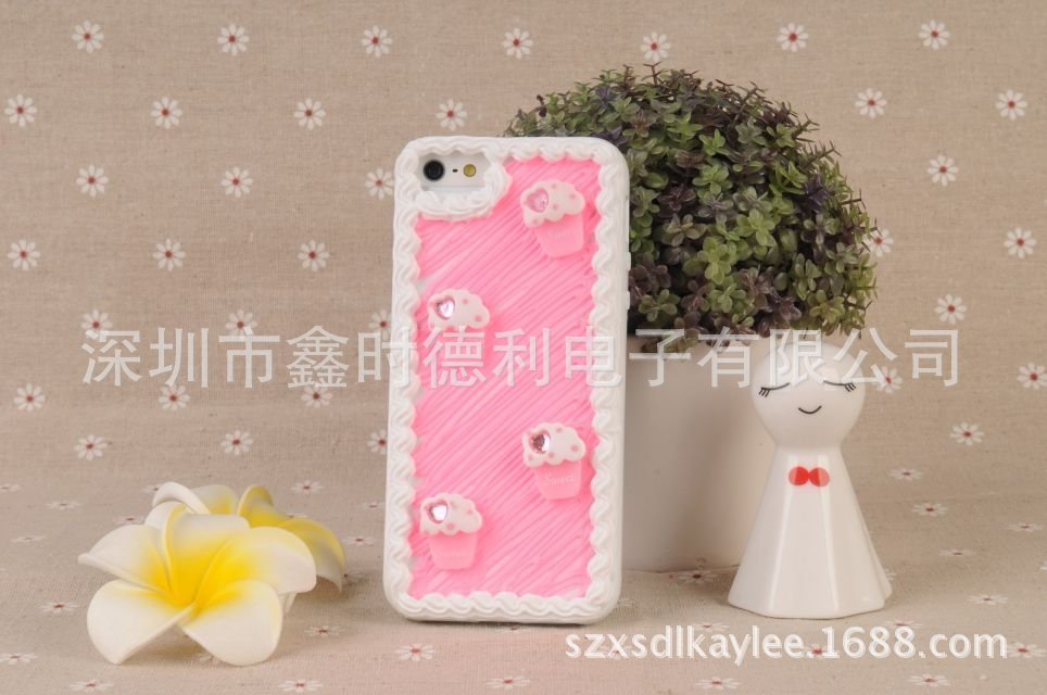 【苹果5\/5S奶油硅胶手机套 iphone5C蛋糕保护