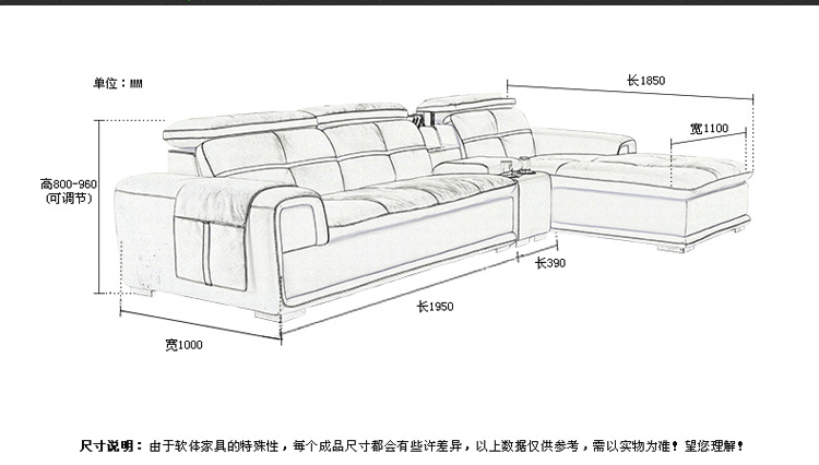 2, 沙发其他部位采用优质加密pu皮,皮面厚薄均匀,皮纹自然清晰,表层