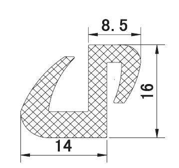 sand profile德国申波菲勒软胶三元乙丙橡胶密封胶条d2 911