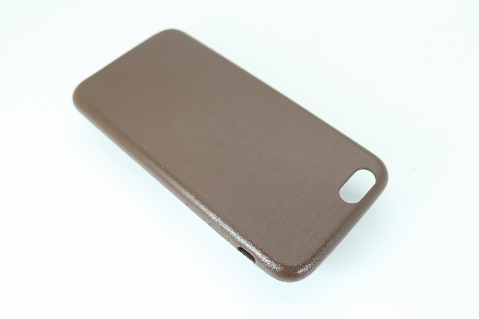 苹果6美国官网棕色手机壳 超纤PU超薄手感 商