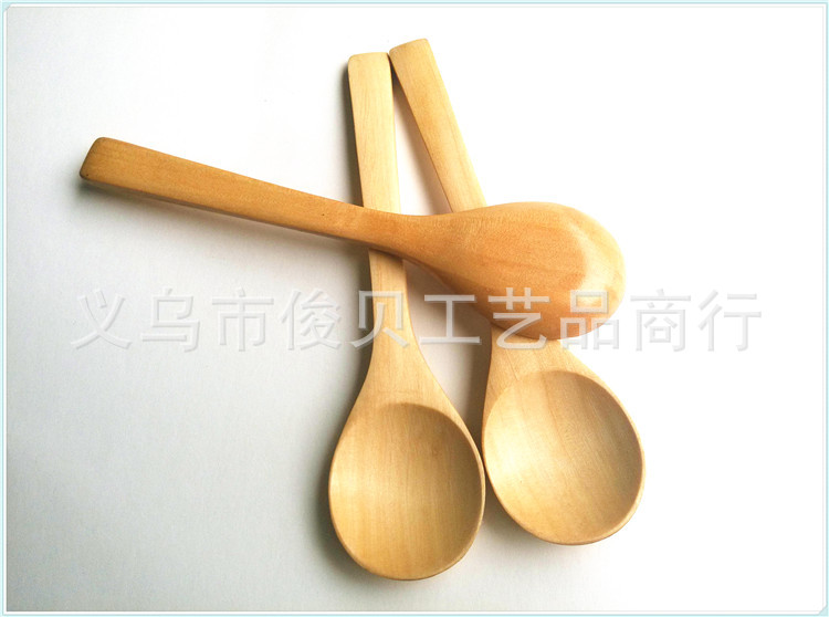 【【厂家直销】加深加宽木质圆勺蜂蜜勺粉勺 