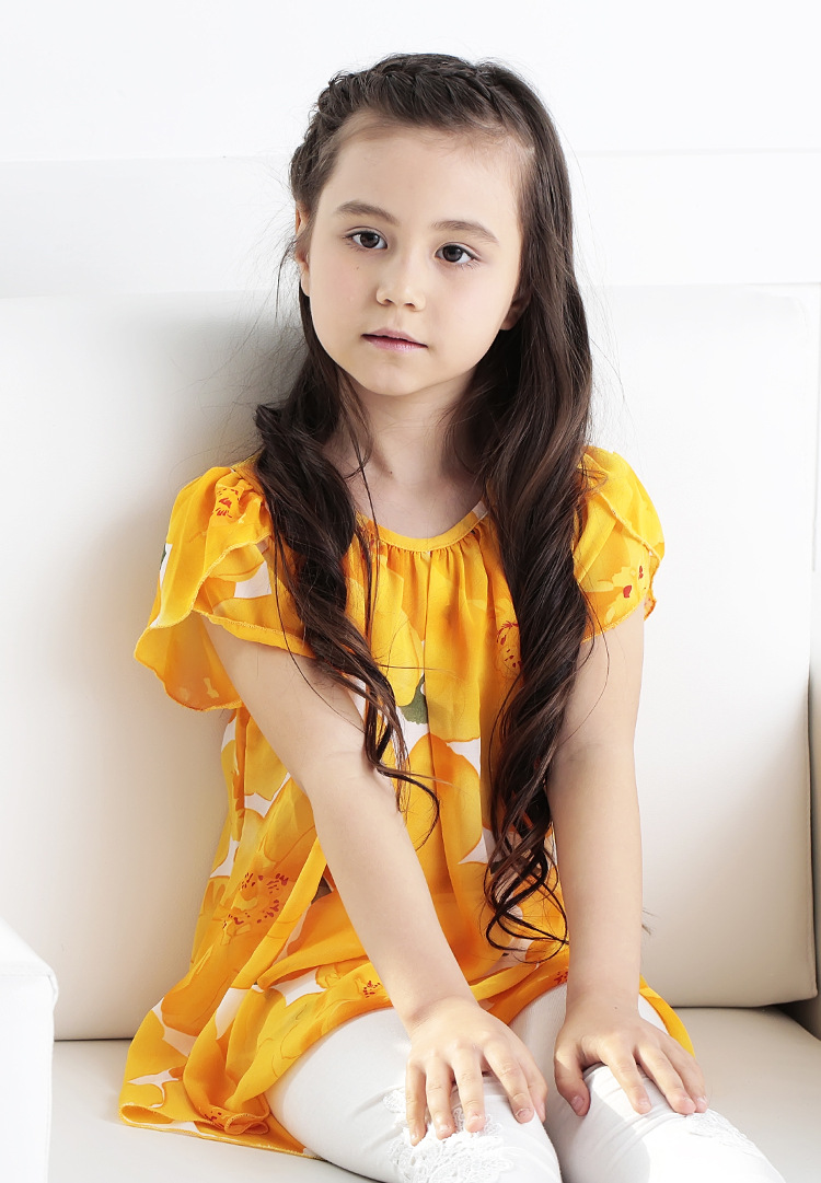 童装连衣裙 2014夏款 波西米亚女童模特童装c014417-6