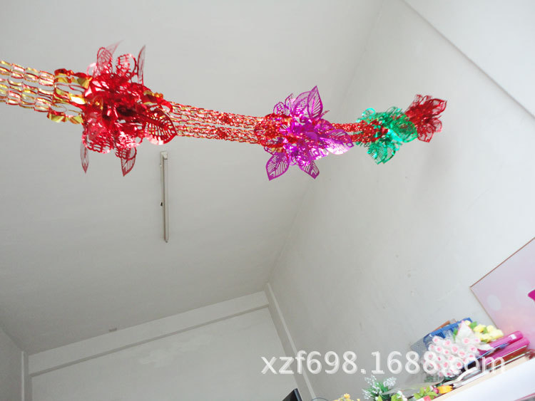 拉花彩带批发 婚庆拉花 喜上眉梢拉喜3米 婚房布置 婚礼现场装饰