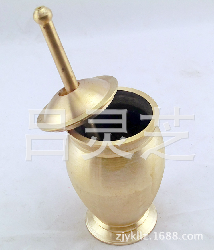小号全铜捣药罐 药钵 药碾子 药缸 捣药盅 捣蒜器 全铜制造