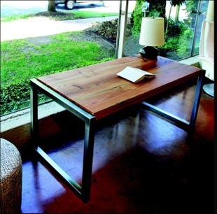 新款法宇家居  美式乡村风格铁艺工艺实木书桌 复古做旧餐桌直销