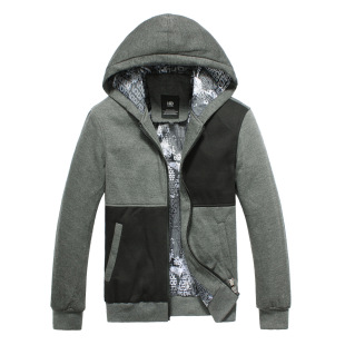 厂家直销 2014秋冬新品韩版修身男式卫衣外套 连帽男士款卫衣