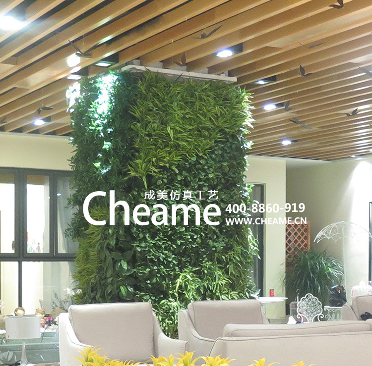 【仿真植物墙 餐厅墙面柱子绿化装饰包柱植物