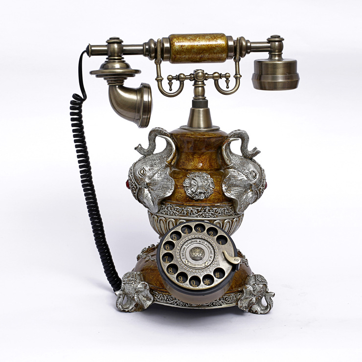 厂家直供复古电话机老式座机古董仿古电话机旋转拨盘电话165as