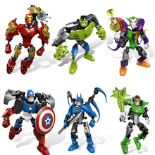 Iron Man Batman Hulk Captain America Avengers 4 Robot lắp ráp khối xây dựng búp bê đồ chơi Mô hình robot