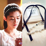 TS0618韩国发饰正品来自星星的你饰品全智贤款珍珠发带发箍头箍