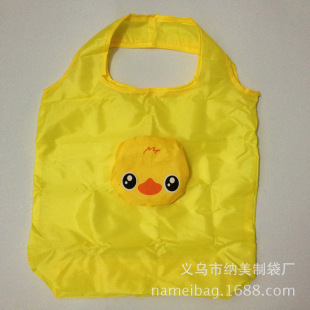 鸡年新款广告折叠礼品袋定制 小鸡小鸭环保创意礼品购物袋预定