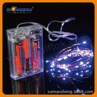 厂家直销LED铜线灯串LED电池盒灯串可根据客户要求订做