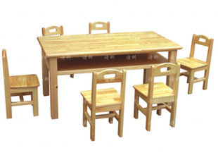 幼儿园桌椅批发 双层儿童学习课桌椅套装组合 宝宝实木桌子专用