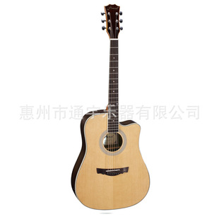 生产厂家供应批发AMOS吉他41寸玫瑰木云杉合板民谣吉他F-500C
