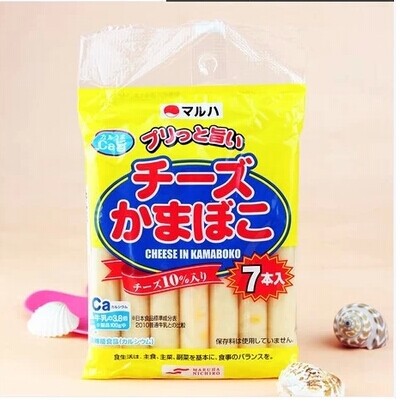 日本进口零食 袋装马路霞芝士鱼肠 宝宝补钙鱼