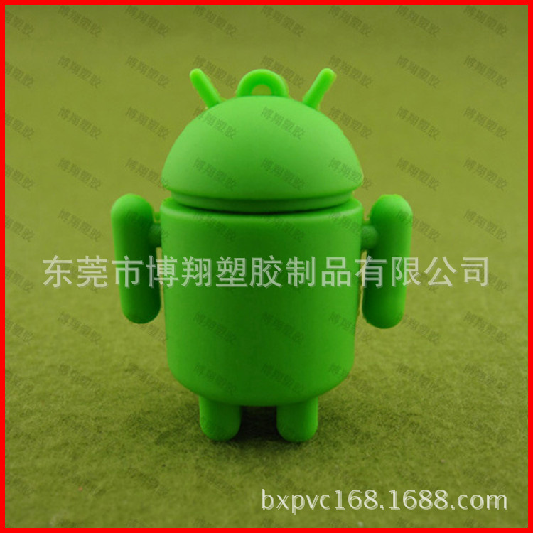 【定做PVC开衫U盘google安卓机器人软胶U盘模型厚外贸毛衣图片