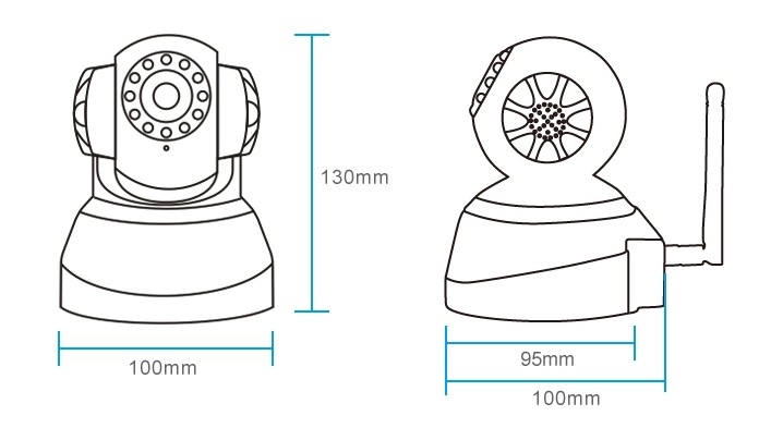 高清无线摄像头ip camera wifi监控摄像机