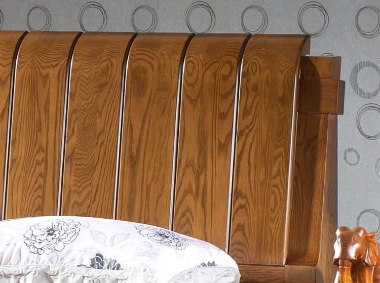 木可馨  美国进口白腊木实木床 水曲柳高档实木床 1.8米双人床