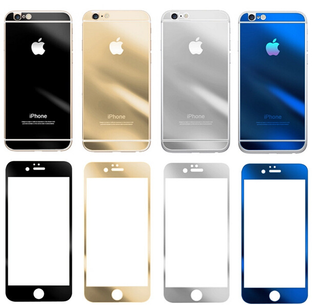 【iPhone6彩色电镀钢化膜 苹果6 4.7前贴电镀