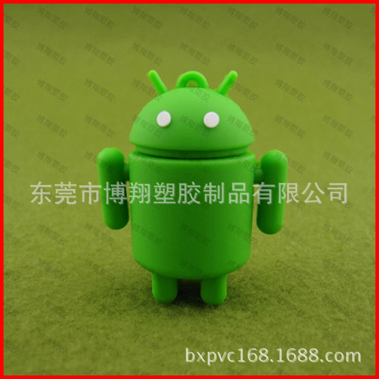 【定做PVC软胶U盘google安卓机器人模型U盘丽榜洗发水图片