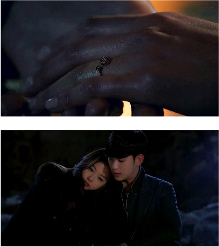 韩国饰品来自星星的你求婚戒指千颂伊同款都敏俊开口戒指