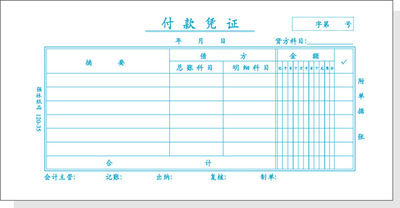 强林付款凭证 报销单据 120-35 会计财务用品 35k 通用格式
