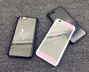 明星同款苹果6手机壳潮牌电镀镜面iphone5s外壳粉色6plus镜子硬壳