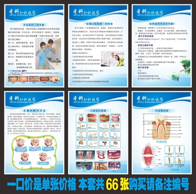 牙科知识宣传画 牙科挂图/牙齿挂图/口腔科知识挂图/牙科海报h160