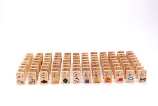 厂家直销多米诺创意儿童玩具进口实木爆款玩具早教玩具识字原木