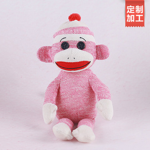 加工定制生产针织类毛线小猴布偶娃娃来图来样厂家设计毛绒玩具