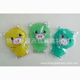 多种颜色可爱小猪造型  品牌冰珠冰垫批发
