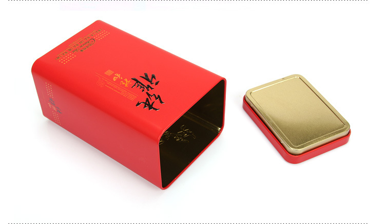 纯雅红色铁观音包装盒茶叶包装盒通用茶叶罐铁盒礼盒马口铁盒