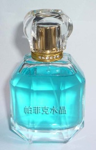 高白料玻璃香水瓶玻璃盖50ML手工抛光加工广州厂价定制现货库存