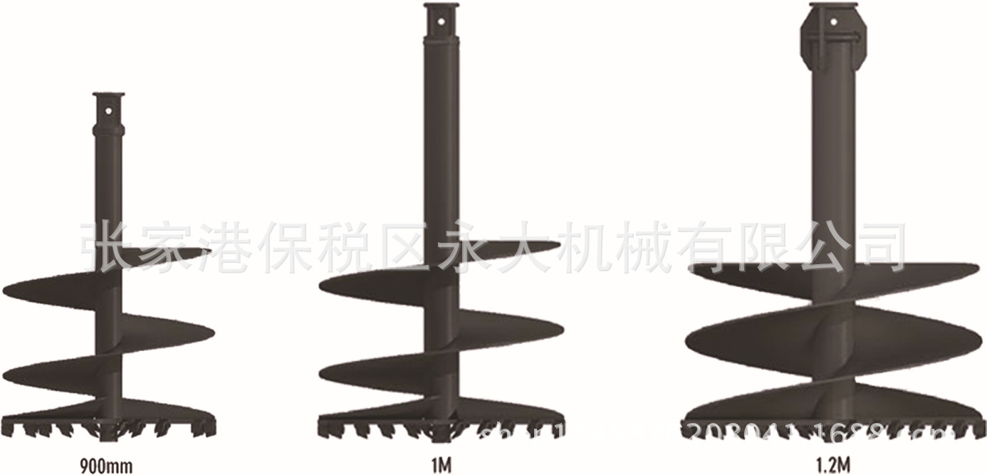 螺旋钻钻具 螺旋钻机 钻头 托架 延长杆