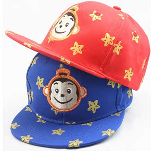 批发采购帽子-新潮儿童棒球帽子 涂鸭五角星刺