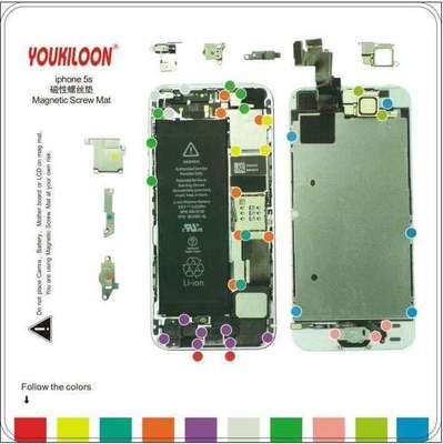 苹果拆机维修工具苹果4 4s 5 5s 螺丝记忆垫 磁性螺丝位置记忆垫
