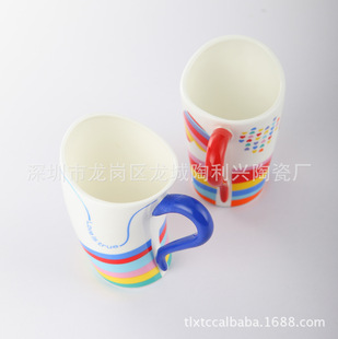 杯子 陶瓷 情侣杯 手绘情人节对杯 欧式个性水杯批发 可定制LOGO