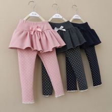 Mùa thu 2019 quần legging trẻ em ngoại thương mới Quần áo trẻ em phiên bản Hàn Quốc của cô gái chấm bi giả hai mảnh bán buôn Culottes