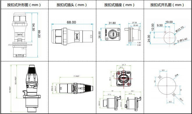 led租赁屏rj45通讯防水航空插头_连接器_列表网