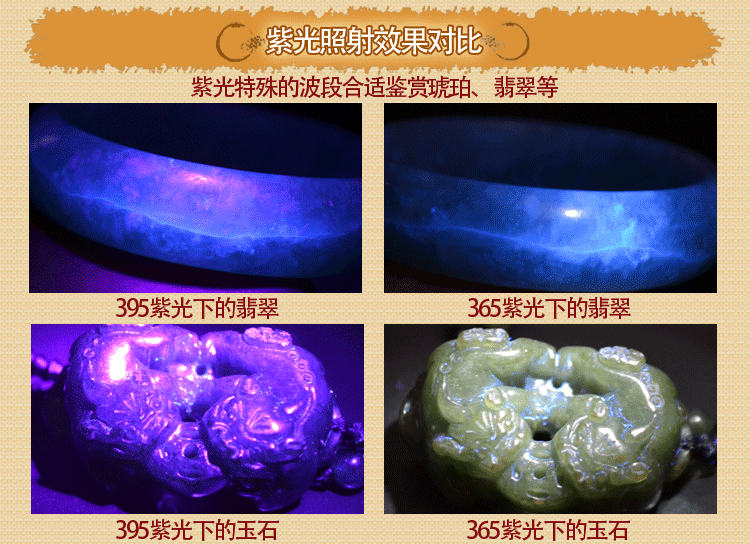 y08 纯铜六边形机身 赌石照玉石专用珠宝鉴定灯具双光源一键切换