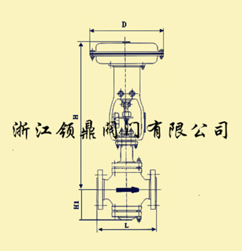 ZMAM气动薄膜调节阀尺寸图