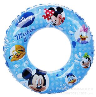 迪士尼正品米奇80CM泳圈蓝色儿童卡通圆形泳圈  体育用品