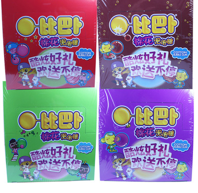 比巴卜 棉花泡泡糖 多种口味 盒装口香糖 一盒11克*12个 132g