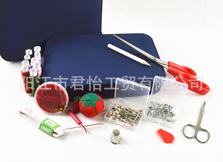 外贸针线包 蓝色针线包 针线修甲鞋油工具组合 缝纫diy组合套装