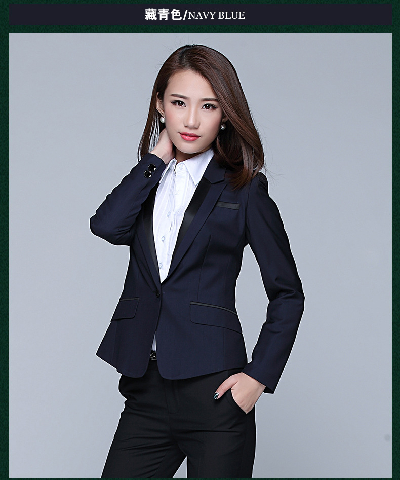2015春季新款职业女装 韩版高端仿毛修身后开叉小西装